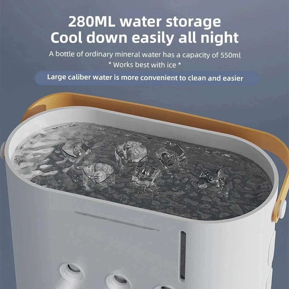 Roxbey USB powered air cooler with 280ML water storage for easy all-night cooling